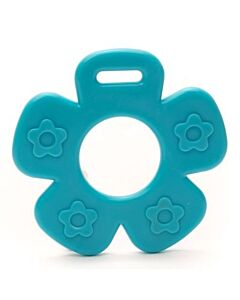 Durable bijtring bloem -  blauw
