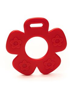 Durable bijtring bloem -  rood