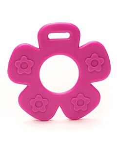 Durable bijtring bloem -  roze