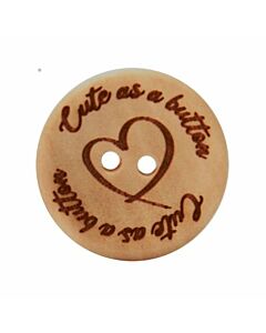 Durable houten tekst knoop Pamperkontje 20mm