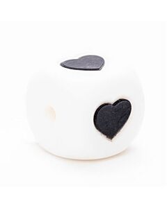 Durable siliconen letterkraal T 12mm.