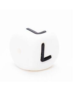 Durable siliconen letterkraal I 12mm.