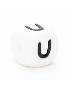 Durable siliconen letterkraal T 12mm.