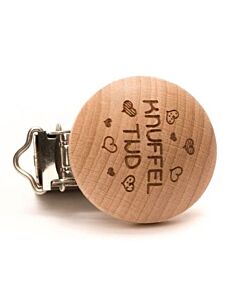 Durable speenclip 'knuffeltijd' hout 