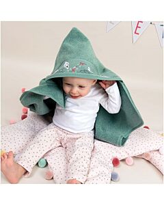 Rico Design baby cape met aida rand op capuchon om te borduren groen 740273.65