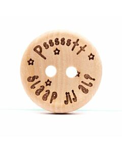 Durable houten tekst knoop Pamperkontje 20mm