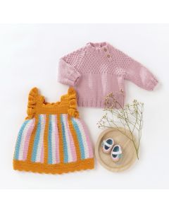 Lanagrossa schoentjes haken van Cool wool baby  incl.Infanti edition 1