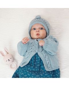 Lana Grossa baby vestje en mutsje breien van Alta Moda Cotolana (infanti 19, m21)