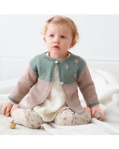 Lana Grossa baby vestje met bloemen breien van Cool Wool (infanti 17, m46)