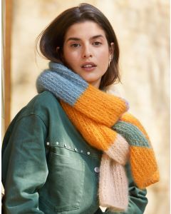 Lana Grossa gekleurde sjaal breien van Silkhair (Doek&Co 6, m1)