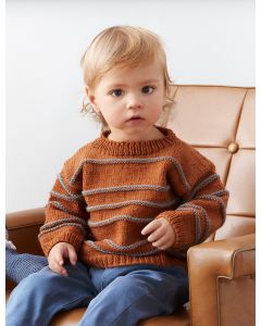 Lana Grossa gestreepte peuter trui van Cool Wool Big (infanti 17, m75)