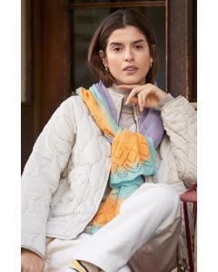 Lana Grossa stola breien van Cool Wool Lace hand-dyed (Doeken & Co 6, m13)