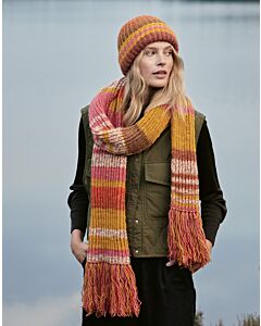 Lana Grossa sjaal breien van Gomitolo Tosca en Cool Merino Print G10,m3