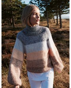 Lana Grossa trui met strepen breien van Ecopuno en Setasuri (Nordic Knits, m9)
