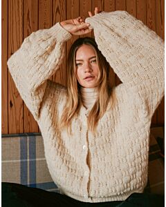 Lana Grossa vest in dobbelsteenpatroon breien van Natural Alpaca Pelo (Nordic, m2)