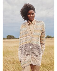 Lana Grossa vest in weefpatroon breien van Gomitolo Dipinto en Bella G12,m19