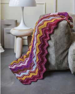 Lana Grossa zigzag deken breien van Cool Merino (home74, m24)