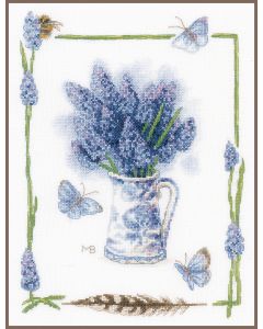 Lanarte borduurpakket blauwe druifjes van Marjolein Bastin borduren pn-0194854