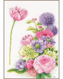 Lanarte borduurpakket bloemenpracht borduren van Marjolein Bastin pn-0198435