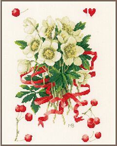 Lanarte borduurpakket helleborus met bessen pn-0183502 van Marjolein Bastin borduren