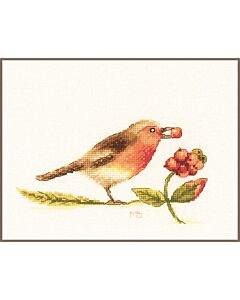 Lanarte borduurpakket roodborst pn-0188024 van Marjolein Bastin borduren