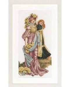Lanarte borduurpakket victorian ladies met telpatroon op linnen 35042