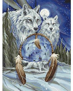 Letistitch borduurpakket Dreamcatcher Wolfs L8067