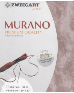Borduurstof Murano 32counts/12.6 draadjes per cm kleur 3219 marmer bruin rood van Zweigart