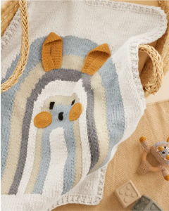 Phildar baby deken breien van Partner 3,5/6 en Douce (215, m44)