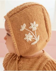  Phildar baby mutsje met bloemen van Super Baby (215, m21)
