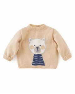 Phildar baby trui met ijsbeer breien van Super Baby (215, m37)