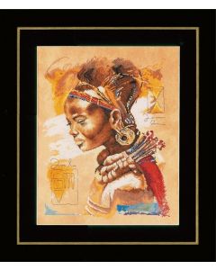 Lanarte borduurpakket Afrikaanse vrouw borduren pn-0008009