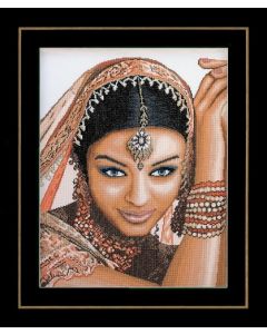 Lanarte borduurpakket Indische vrouw met telpatroon op katoen pn 0008160