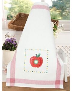 Keukendoek kleurige appels om te borduren 2 stuks pn 0150535