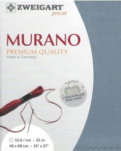 Borduurstof Murano 32counts/12.6 draadjes per cm kleur 5106 leiblauw van Zweigart