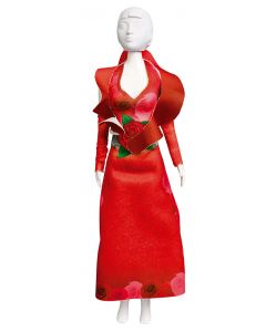 Dress Your Doll Zelf Barbiekleren Mary red roses pn-0164647