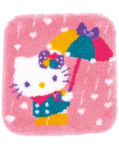 knooppakket knoopkleed Hello Kitty met hartjes regen van Vervaco pn-0173009