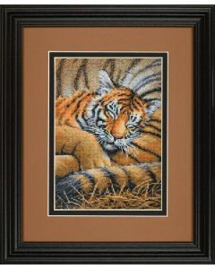 Borduurpakket gezellige welp tijger borduren van Dimensions  70-65105