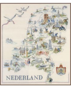 Lanarte borduurpakket kaart van Nederland PN-01752899