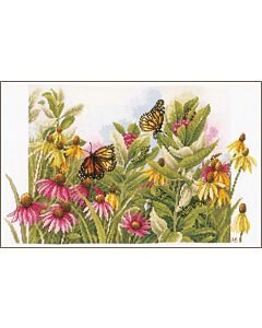 Lanarte borduurpakket Zonnehoedjes en vlinders van Marjolein Bastin borduren PN-0179972