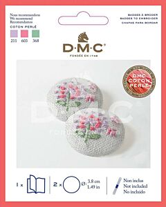 DMC 2 metalen zelf maak knopen rond om te bekleden