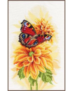 Lanarte borduurpakket Fladderende vlinders op aida pn-0194926