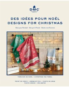 DMC borduurboekje met kerstmotieven speciaal voor de theedoeken van DMC