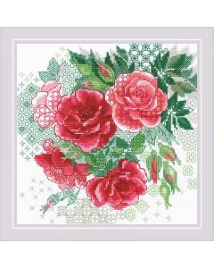 Riolis borduurpakket rode rozen 1916 telpatroon