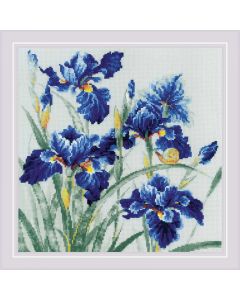 Borduurpakket Blue Irises van Riolis 2102 om te borduren