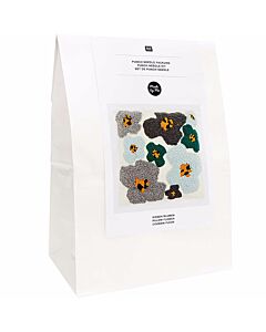 Rico Design Punchpakket kussen blauwe bloemen