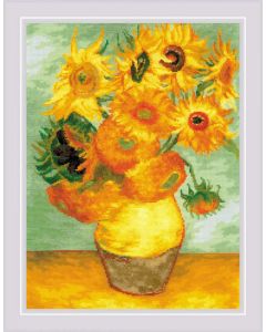 Riolis borduurpakket  Sunflowers after v. Gogh's painting borduren 2032