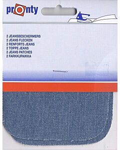 Lichte jeans kleur kniestukken, 2 stuks