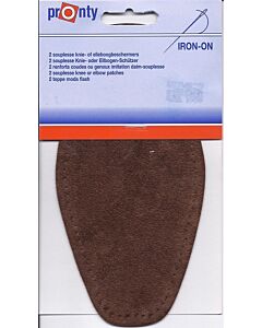 Elleboogstukken bruin, 2 stuks