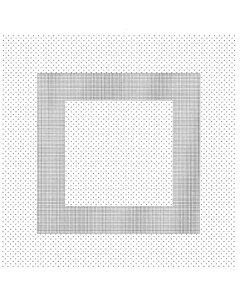Rico Design tafelkleed zonder patroon 90x90cm wit aida rand  -NR 16242.70.21